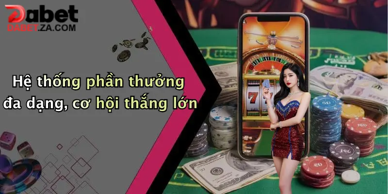 Hệ thống phần thưởng đa dạng, cơ hội thắng lớn